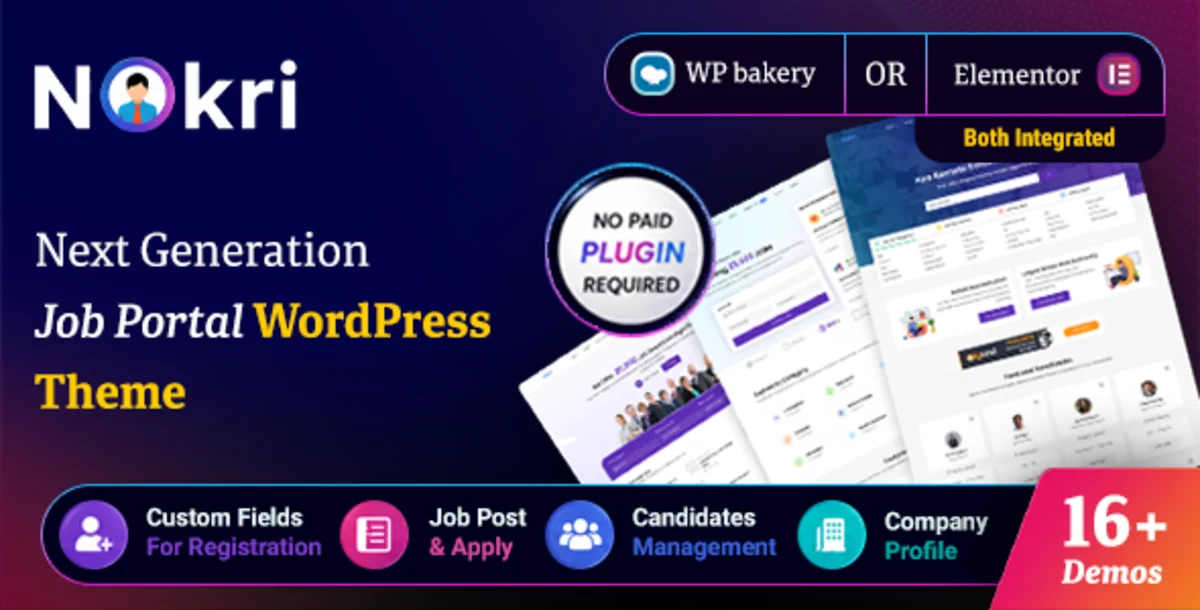 Nokri 1.6.6 – Tema WordPress Job Board & Recruitment untuk Portal Lowongan Kerja