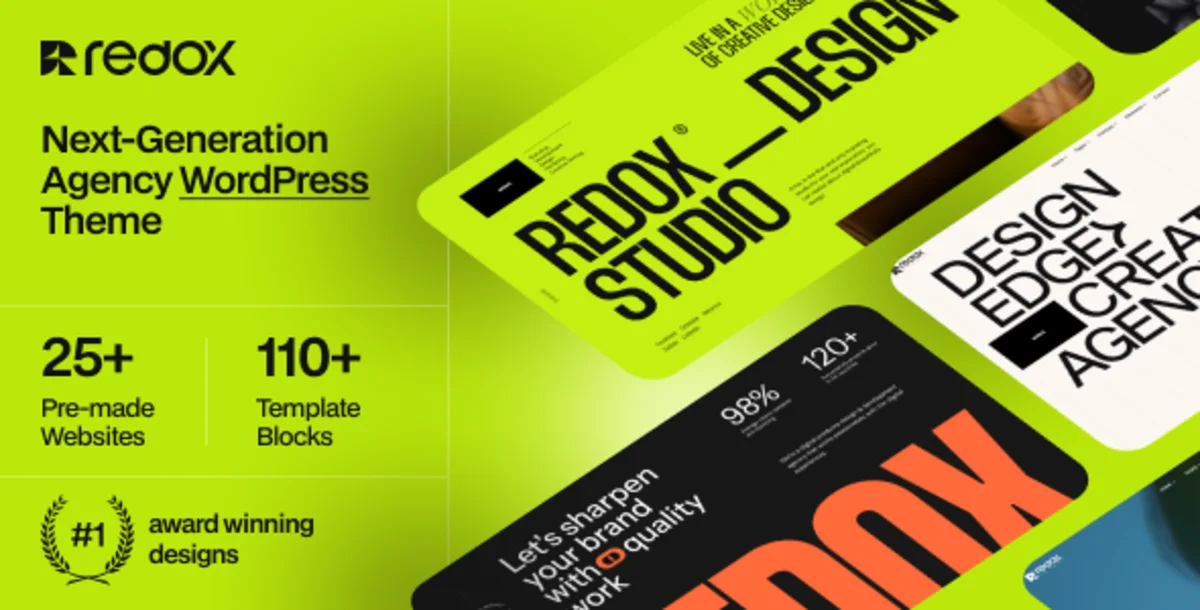 Redox 1.0.6 – Tema WordPress Creative Agency & Portfolio Modern