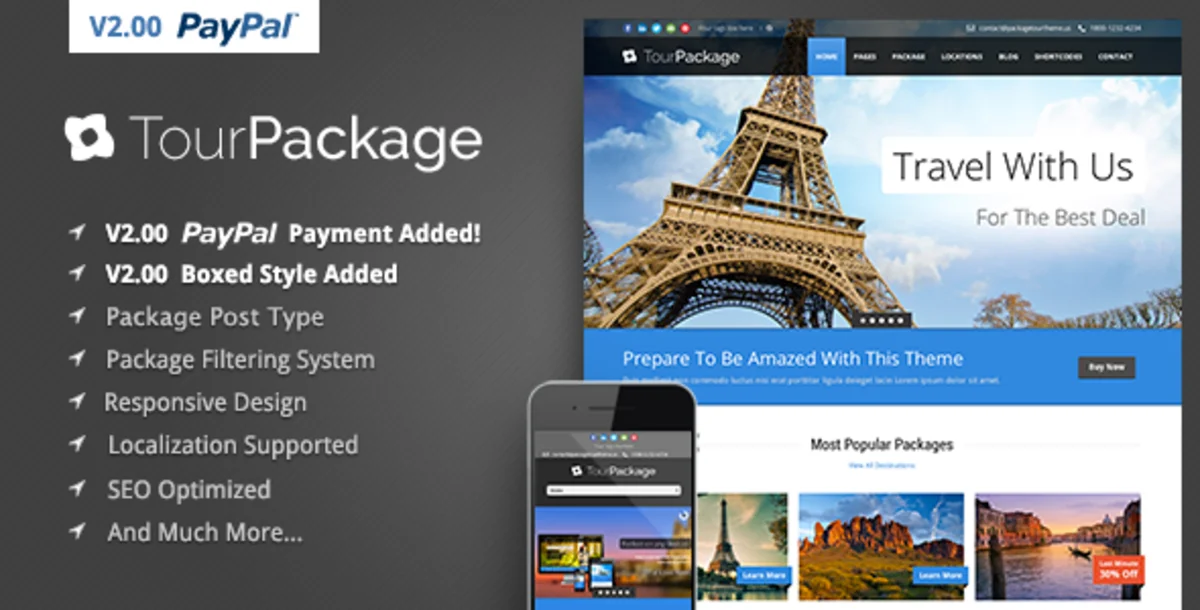 Tour Package 2.4.1 – Tema WordPress Travel & Tour Booking untuk Agen Wisata