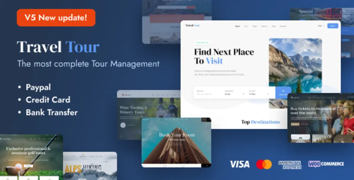 Travel Tour 5.4.4 – Tema WordPress Travel Booking & Tour Management System