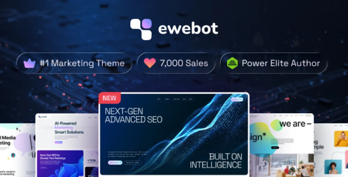 Ewebot 3.2.4 – Tema WordPress SEO & Digital Marketing Agency Profesional