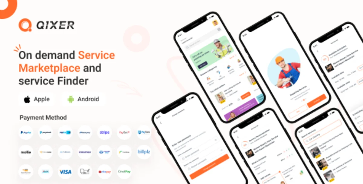 Qixer – Multi Vendor On-Demand Service Marketplace & Service Finder (Buyer Flutter App)