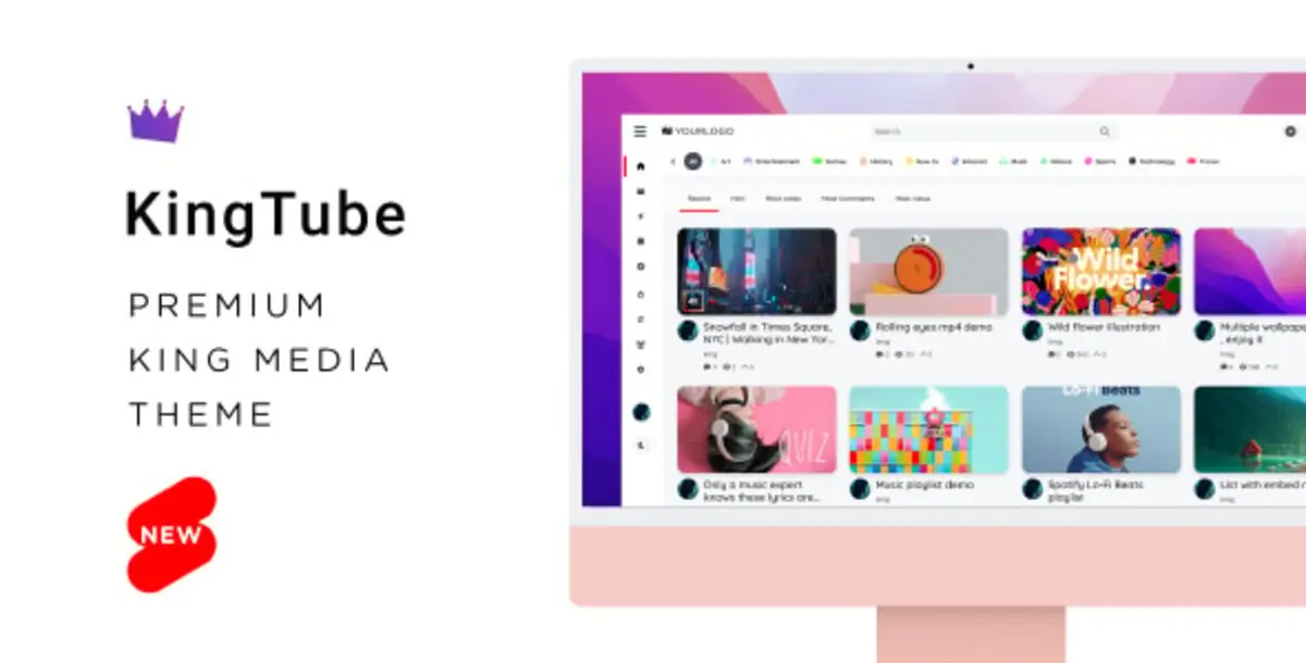 KingTube – Tema Video Magazine & Portal Konten Viral untuk KingMedia