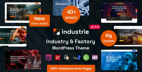 Industrie – Factory & Industry WordPress Theme untuk Manufaktur, Konstruksi & Engineering