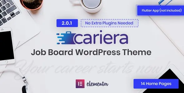 Cariera 2.0.1 – Job Board WordPress Theme untuk Portal Lowongan Kerja & Rekrutmen