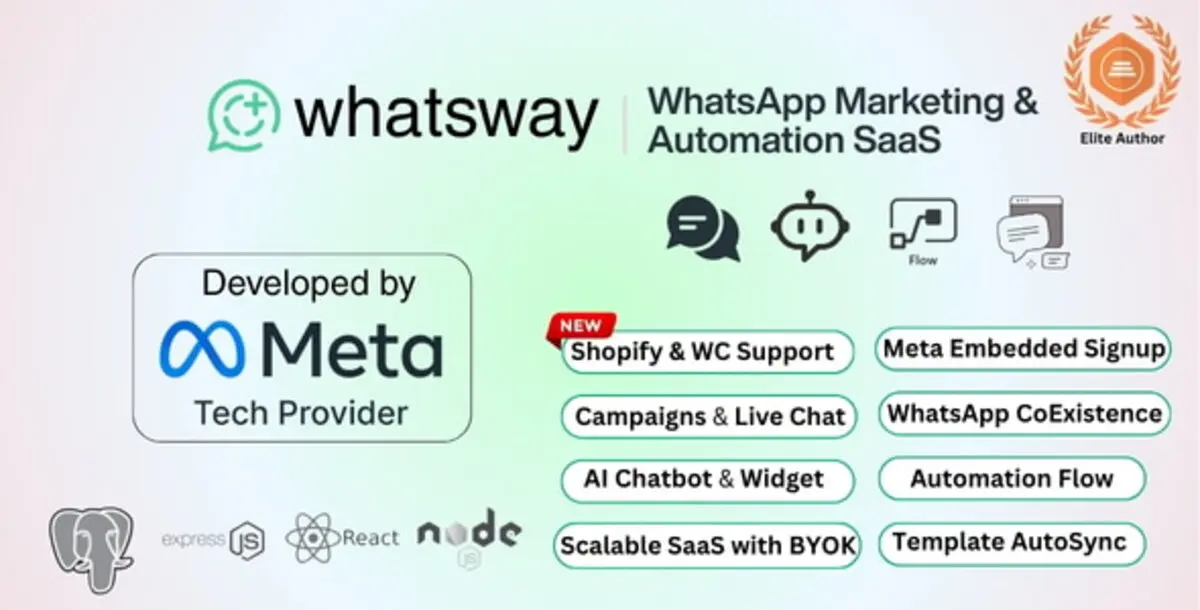 WhatsWay 3.8.0 – Platform SaaS WhatsApp Marketing, Automation, Chatbot AI & Team Inbox