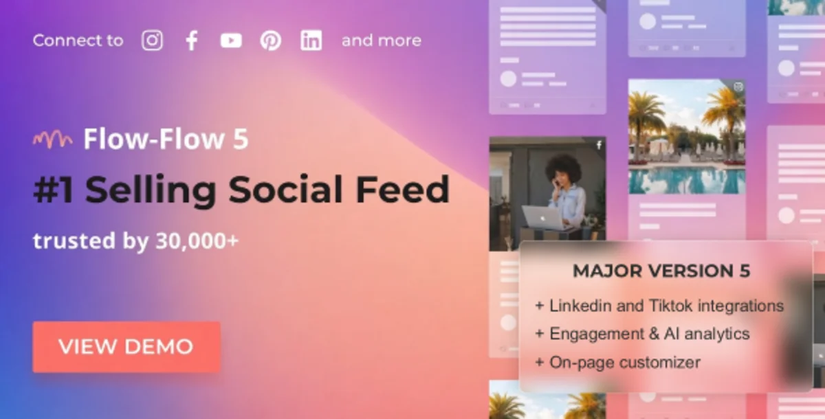 Flow-Flow 5.0.3 – Plugin WordPress Social Media Feed & Social Wall Multi Platform