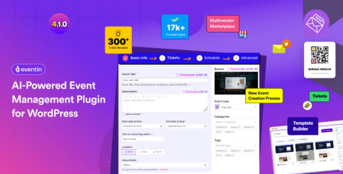 Eventin Pro 4.1.14 – Plugin WordPress Event Management, Kalender Acara & Penjualan Tiket WooCommerce