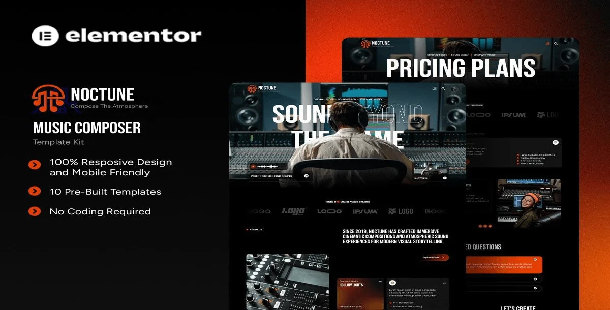 Noctune – Elementor Website Template Kit