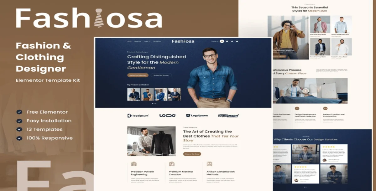 Fashiosa – Elementor Template Kit Fashion & Luxury Brand