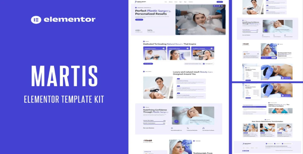 Martis – Plastic Surgery & Aesthetic Clinic Elementor Template Kit