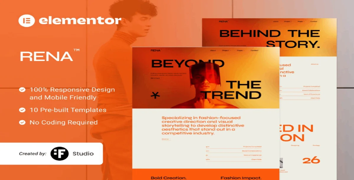 Rena – Fashion & Stylish Portfolio Elementor Template Kit