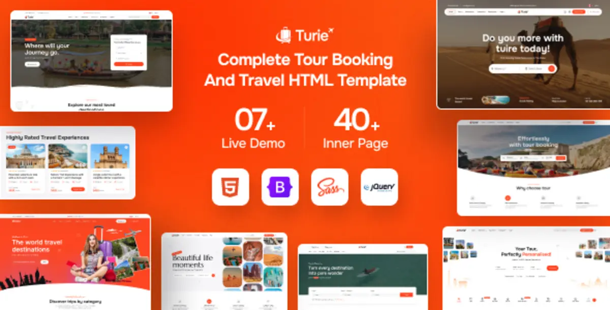 Turie – Template HTML Travel & Tour Booking untuk Agen Wisata & Tour Operator