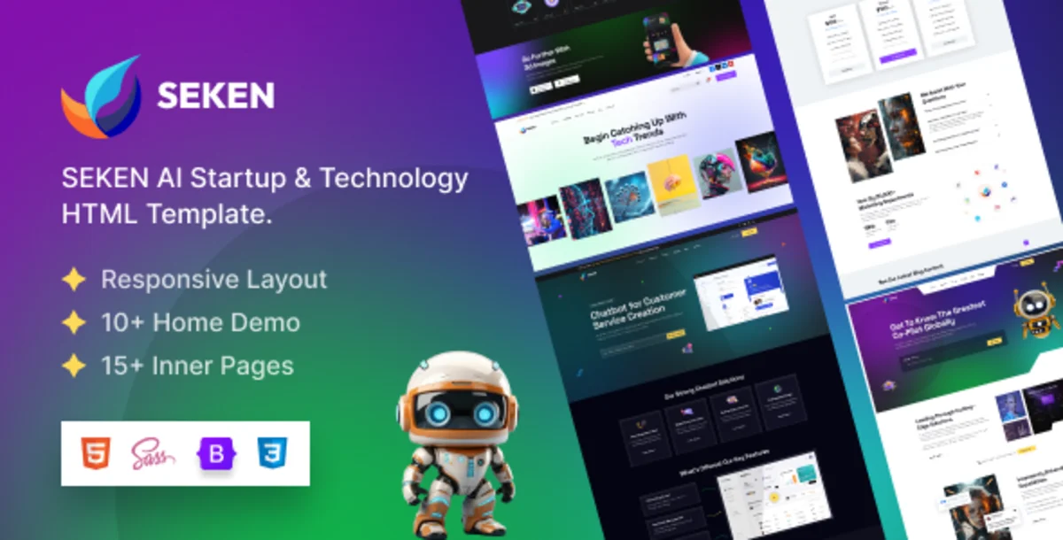 SEKEN – Template HTML5 Artificial Intelligence, AI Startup & SaaS Modern