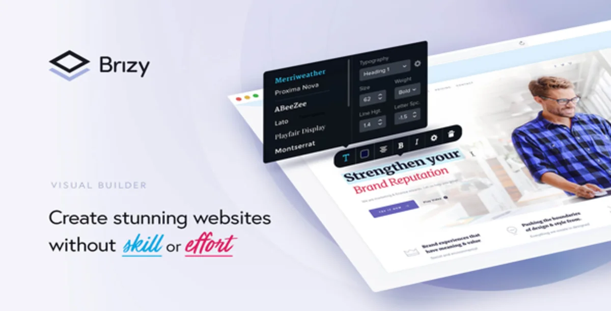 Brizy Pro v2.8.10 – Visual Website Builder Plugin untuk WordPress
